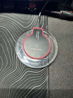 Fantasy WP020 Qi Standard Crystal Wireless Charging Pad - Black/Red